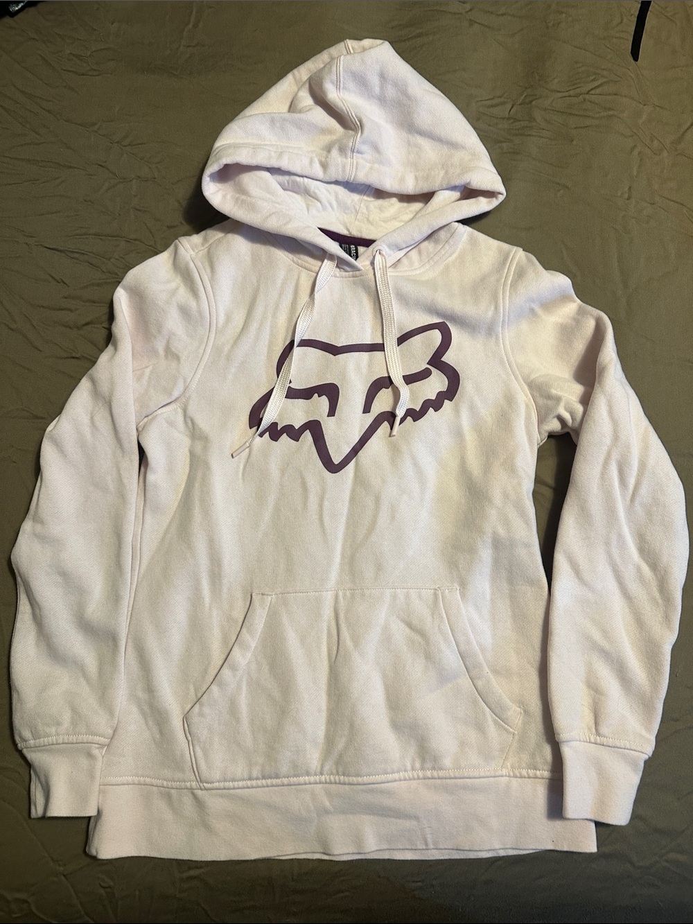 Fox Light Pink Hoodie with Purple Fox Head Logo